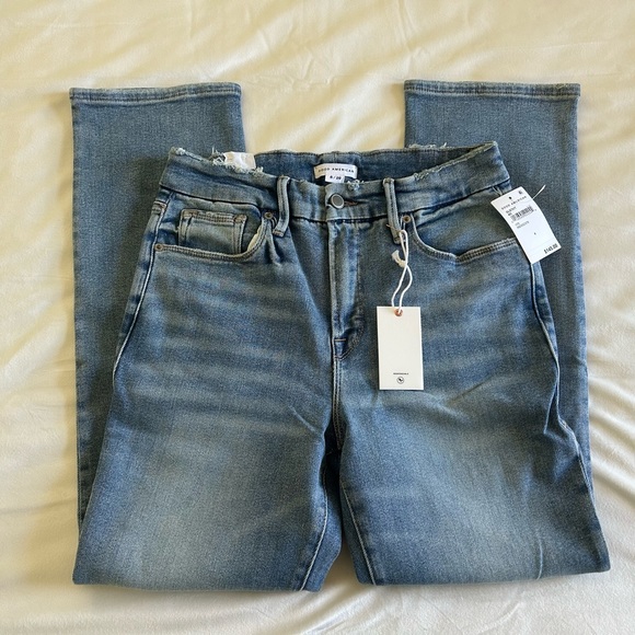 *GOOD AMERICAN Good Legs Indigo Straight Jean O-28 - Picture 3 of 12